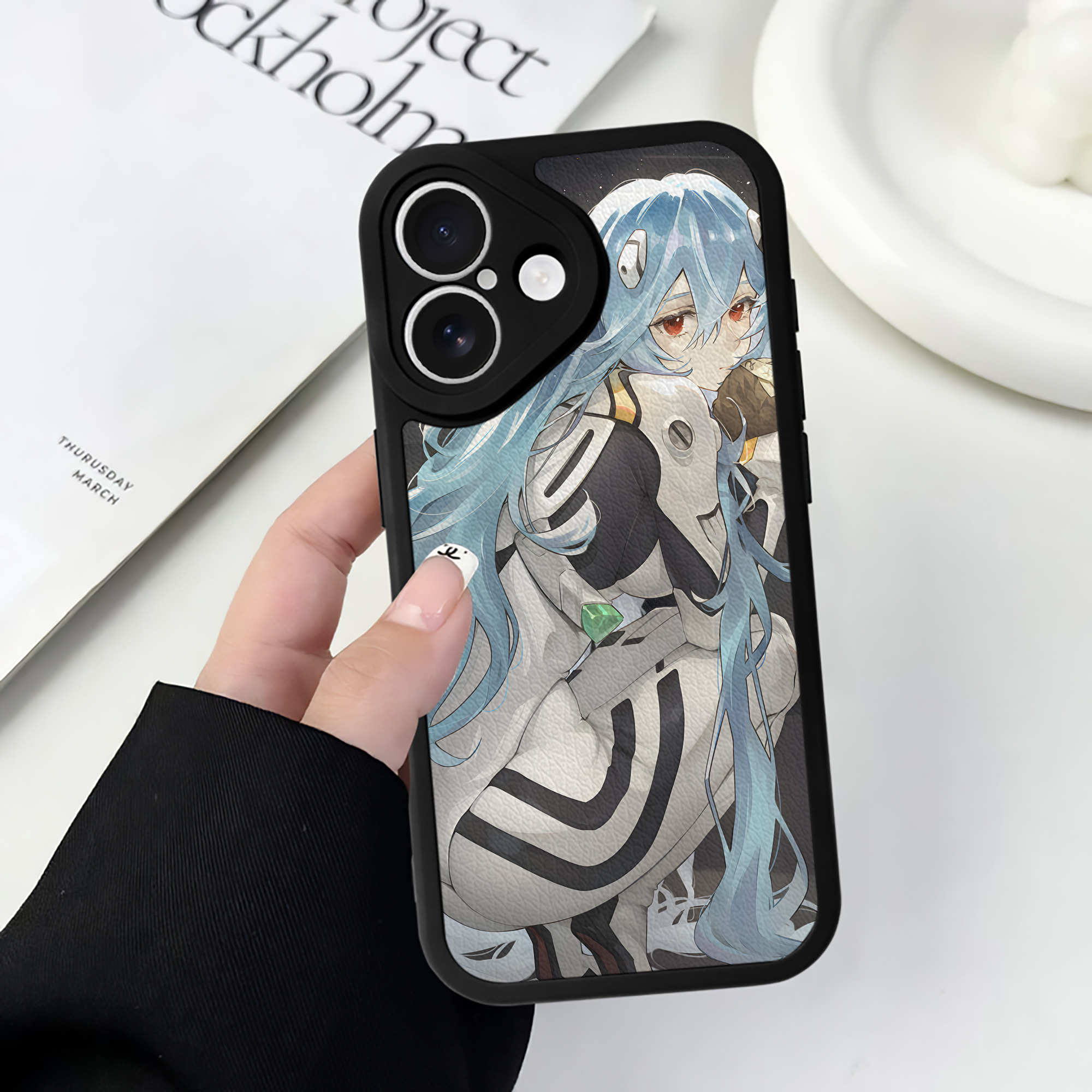 （画像用） EVA 新世紀エヴァンゲリオン 【iPhone 16シリーズ対応】シリコンスマホケース（レザー調） 材質：シリコン